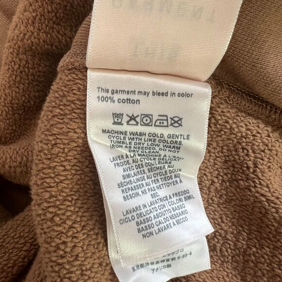 NWT $310 Les Tien Heavyweight Hoodie Size Small Men Faded Brown Brushed Fleece - Picture 13 of 13